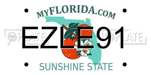 EZLE91 Florida License Plate