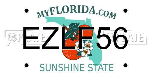 EZLF56 Florida License Plate