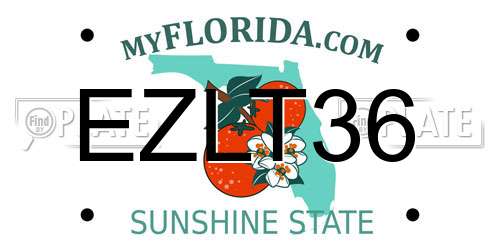 EZLT36 Florida License Plate