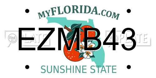 EZMB43 Florida License Plate