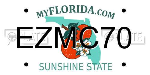 EZMC70 Florida License Plate