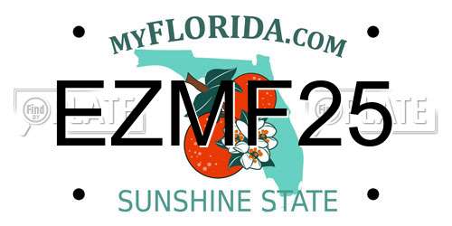 EZMF25 Florida License Plate