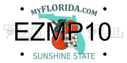 EZMP10 Florida License Plate