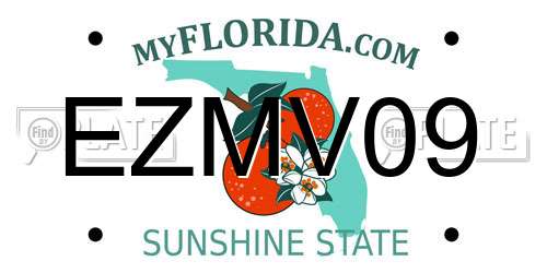 EZMV09 Florida License Plate