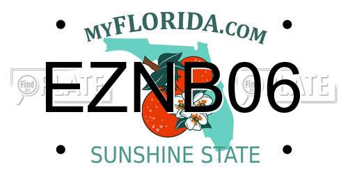 EZNB06 Florida License Plate