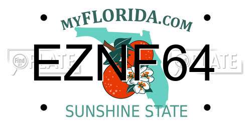 EZNF64 Florida License Plate