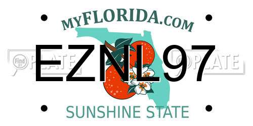EZNL97 Florida License Plate