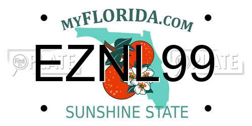 EZNL99 Florida License Plate