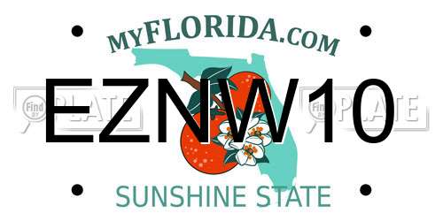 EZNW10 Florida License Plate