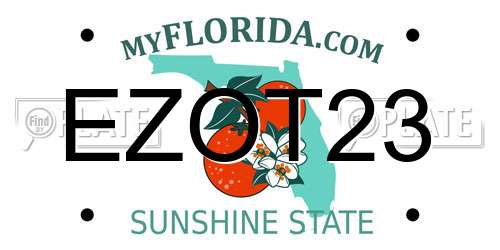 EZOT23 Florida License Plate