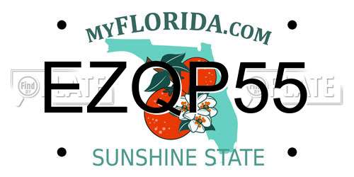 EZQP55 Florida License Plate