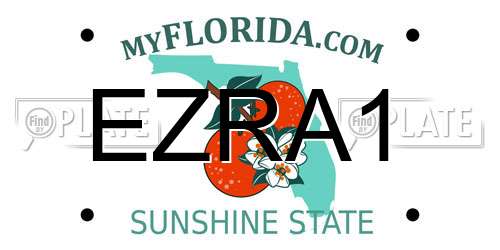 EZRA1 Florida License Plate