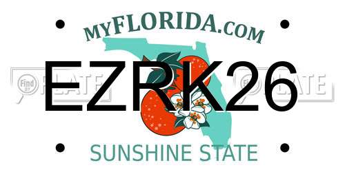 EZRK26 Florida License Plate