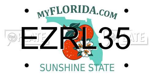 EZRL35 Florida License Plate