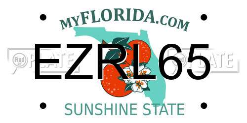 EZRL65 Florida License Plate