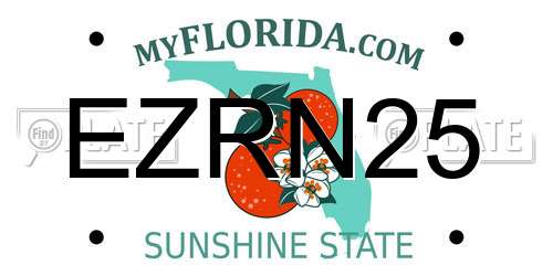 EZRN25 Florida License Plate