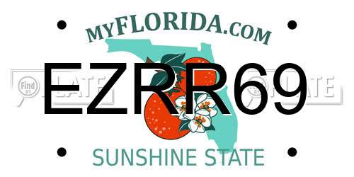 EZRR69 Florida License Plate