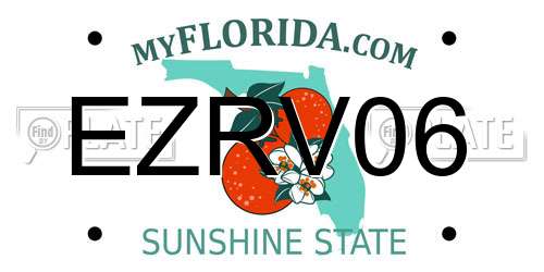 EZRV06 Florida License Plate