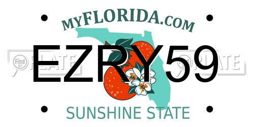 EZRY59 Florida License Plate