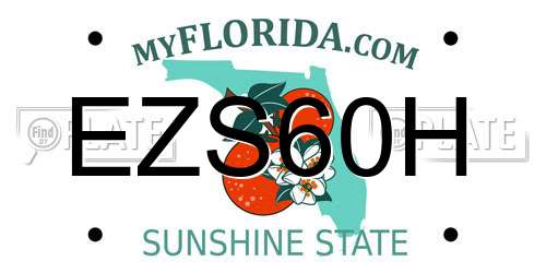 EZS60H Florida License Plate