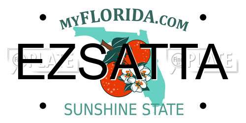 EZSATTA Florida License Plate