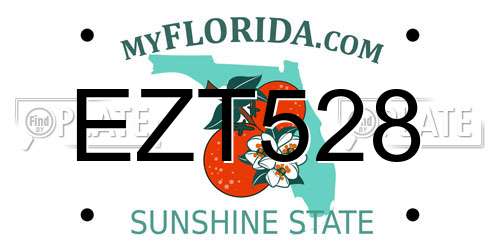 EZT528 Florida License Plate