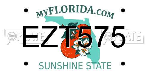 EZT575 Florida License Plate