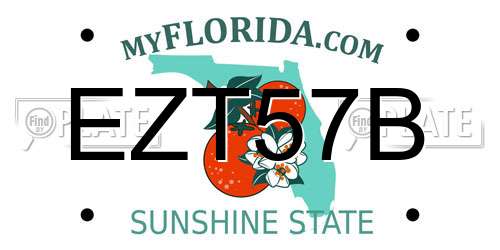 EZT57B Florida License Plate