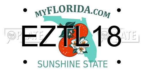 EZTL18 Florida License Plate