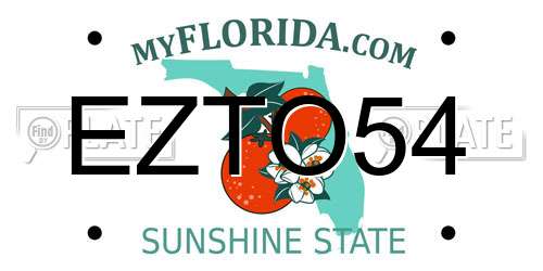 EZTO54 Florida License Plate