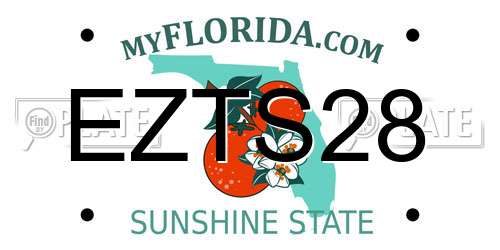 EZTS28 Florida License Plate