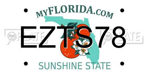 EZTS78 Florida License Plate