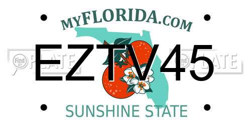 EZTV45 Florida License Plate