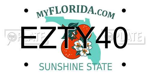 EZTY40 Florida License Plate