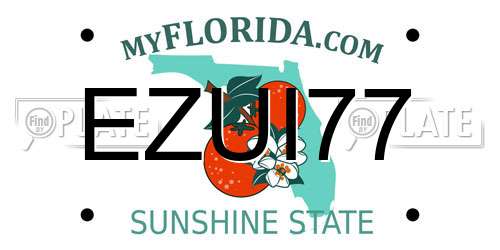 EZUI77 Florida License Plate