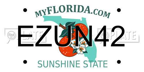 EZUN42 Florida License Plate