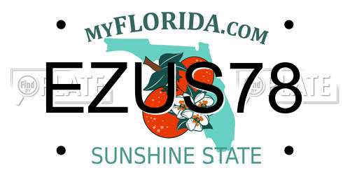 EZUS78 Florida License Plate