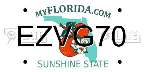 EZVG70 Florida License Plate