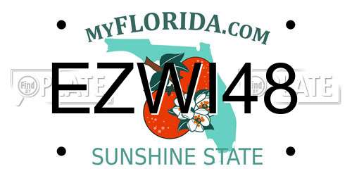 EZWI48 Florida License Plate