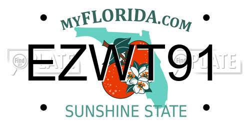 EZWT91 Florida License Plate