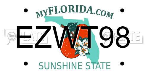 EZWT98 Florida License Plate