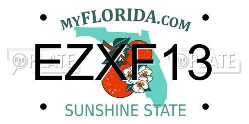 EZXF13 Florida License Plate