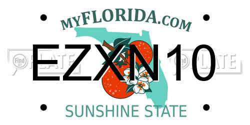 EZXN10 Florida License Plate