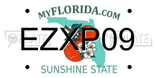 EZXP09 Florida License Plate