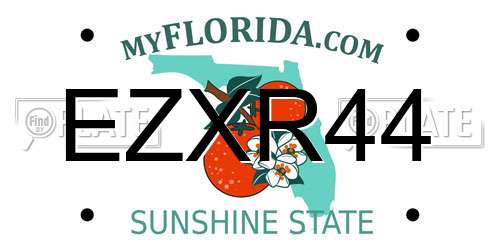 EZXR44 Florida License Plate