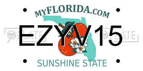EZYV15 Florida License Plate
