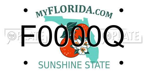 F0000Q Florida License Plate