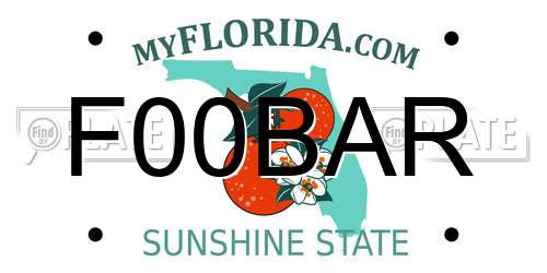 F00BAR Florida License Plate