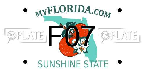 F07 Florida License Plate