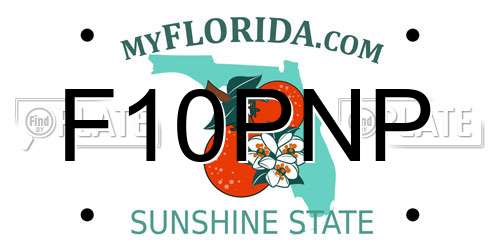 F10PNP Florida License Plate